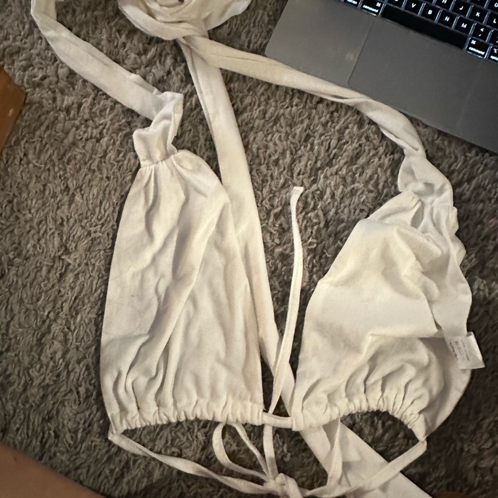 white wrap top